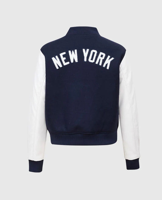MLB New York Yankees Women's Blue Varsity Jacket