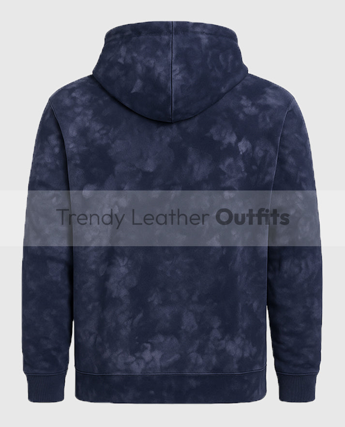 Snorlax Blue Mineral-Wash Pullover Hoodie