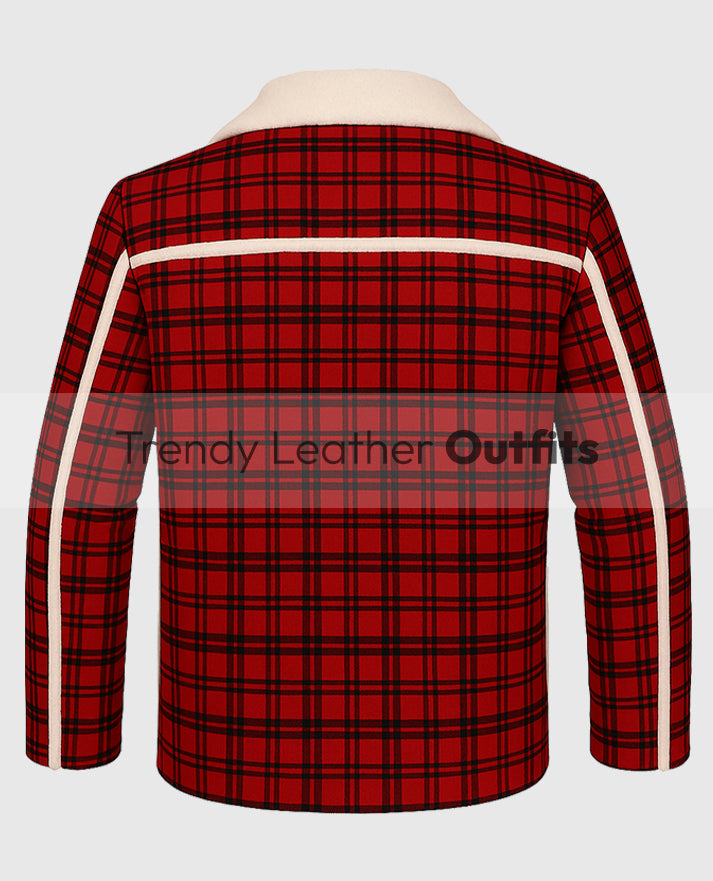 Deadpool Ryan Reynolds Wade Wilson Red Shearling Jacket