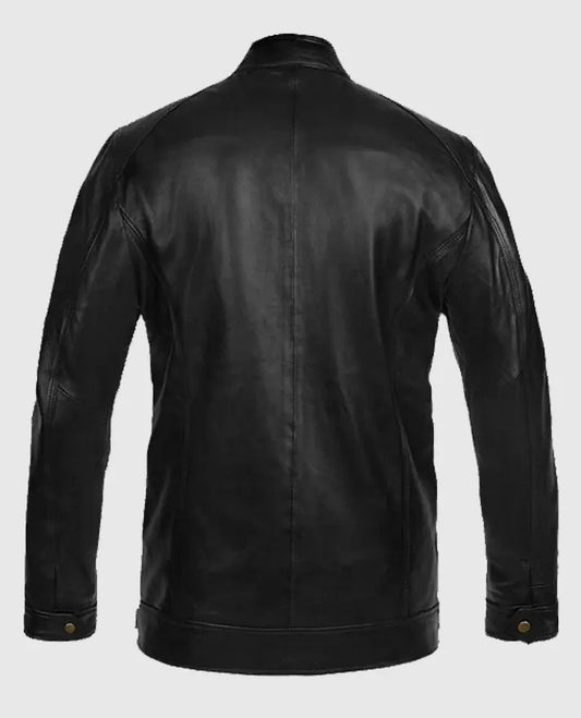 Men's Black Motorcycle Leather Jacket