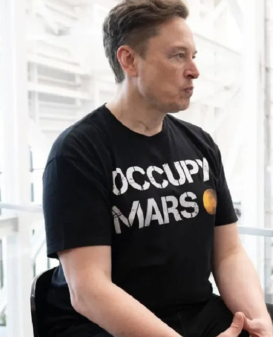 Elon Musk Occupy Mars Black T-Shirt