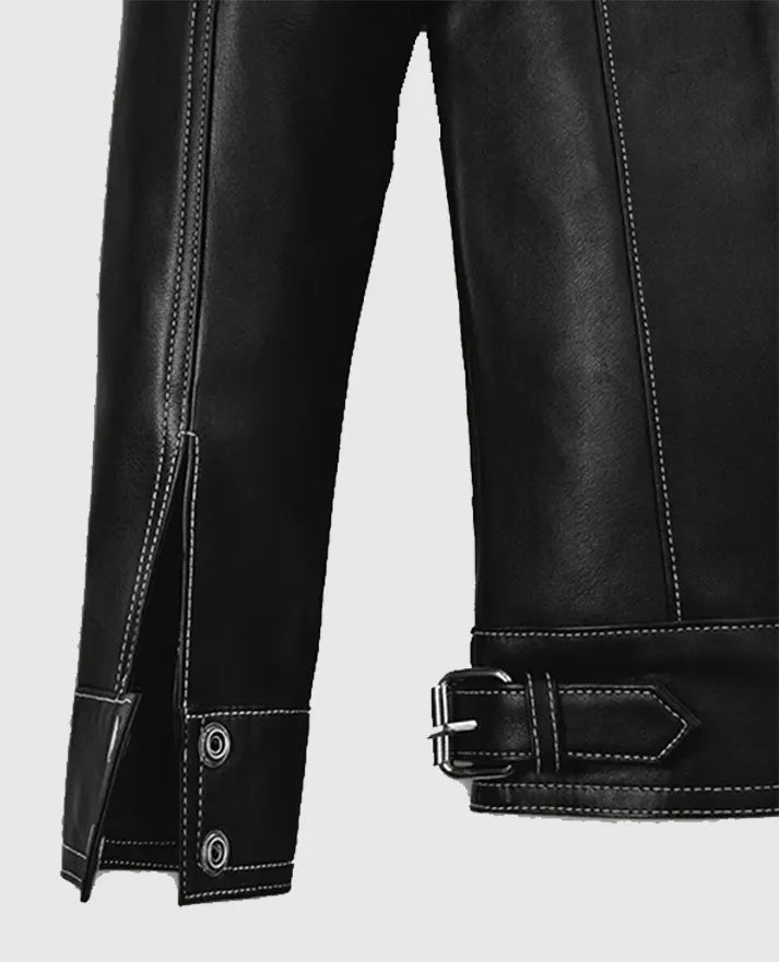 Men's Black Slim Fit Leather Jacket