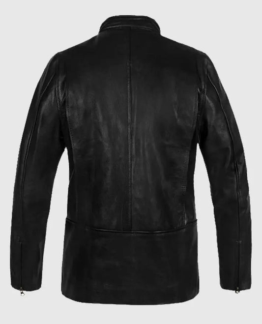 Men's Slim Fit Black Leather Jacket