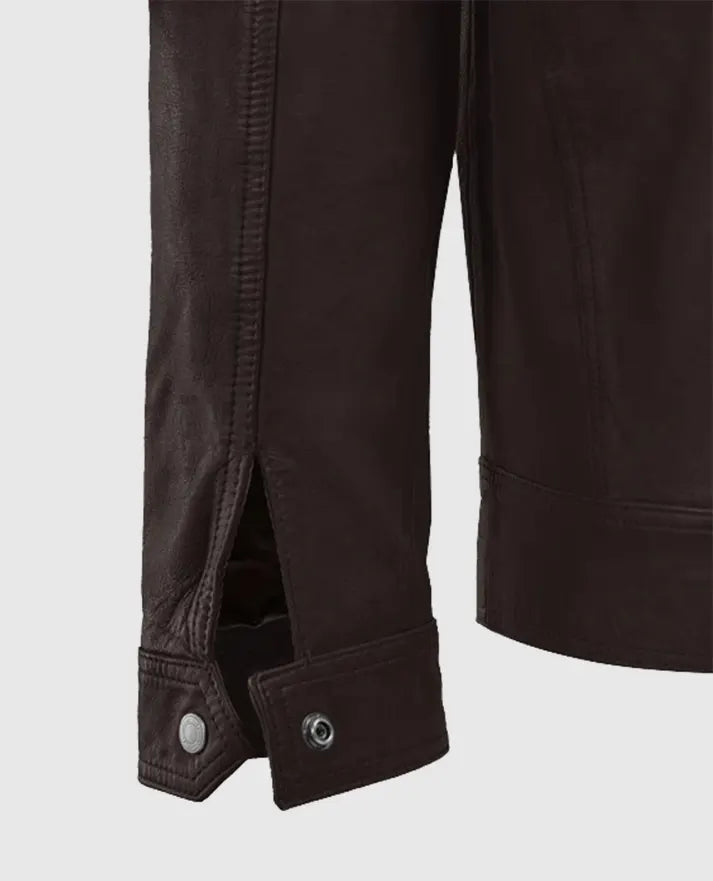 Men's Brown Thunder Storm Biker Leather Jacket