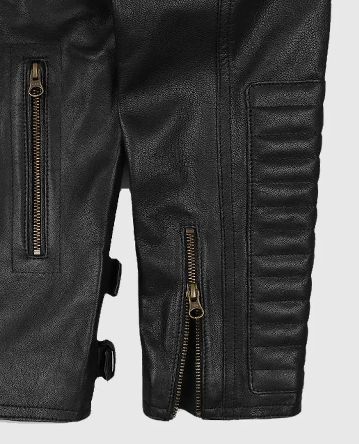 Men's Black Biker Leather Jacket