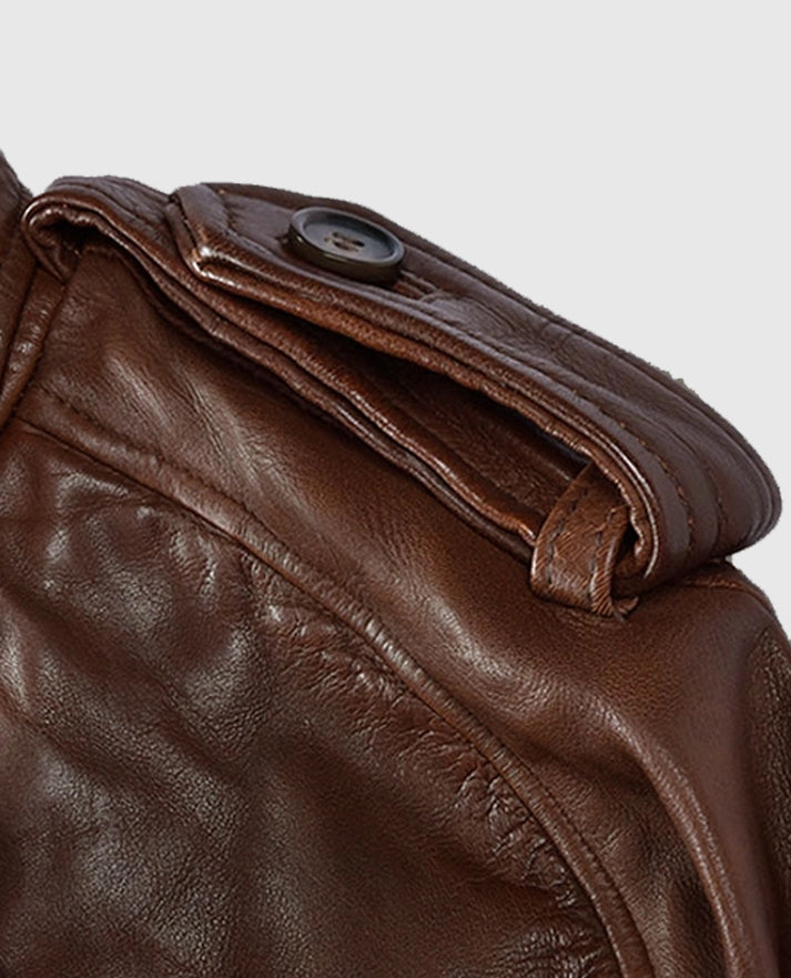 Women's Spanish Brown belted Long Leather Coat