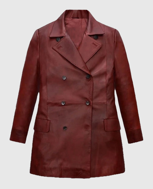 Dakota Johnson Madame Web Leather Trench Coat