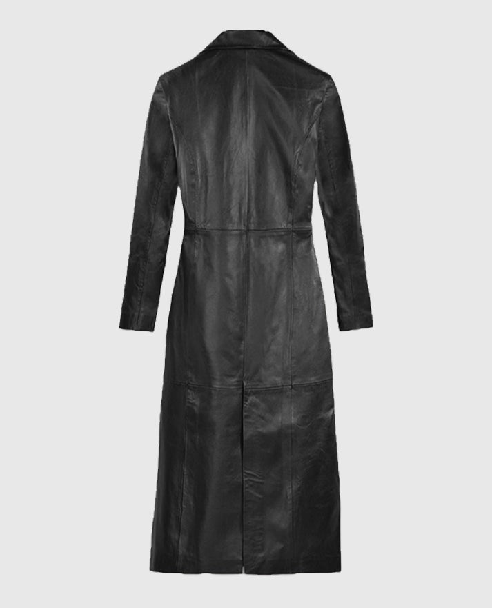 Kendall Jenner Leather Long Coat