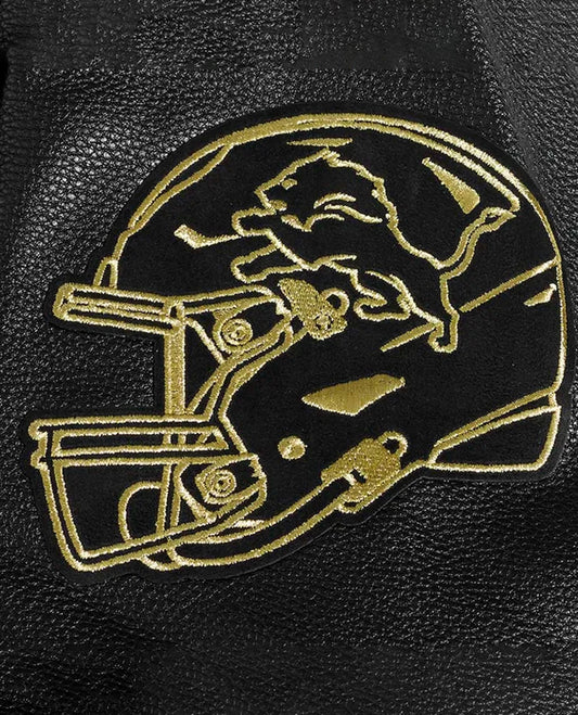 Detroit Lions Full-Zip Black Varsity Jacket