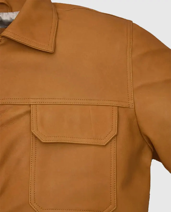 Lucas Bravo Emily In Paris Gabriel Leather Jacket