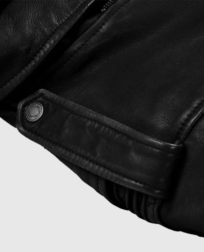 Men's Black Falcon Rider Leather Jacket
