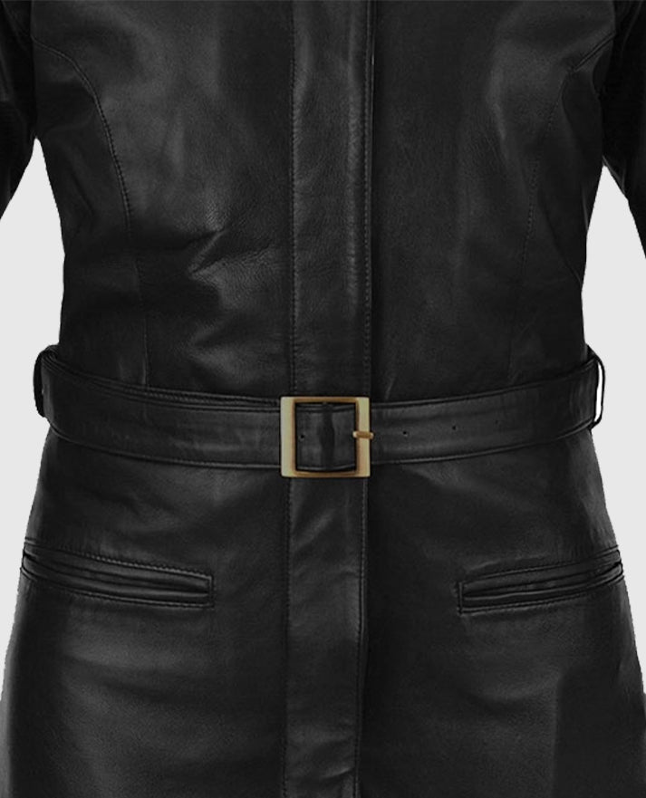 Katherine Waterston Fantastic Beasts Leather Long Coat