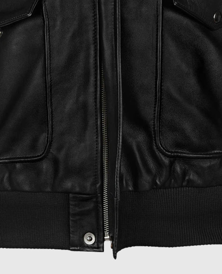 Men's Flight A2 Bomber Leather Jacket