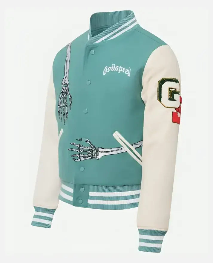 Godspeed Skull Rod Halloween Varsity Jacket