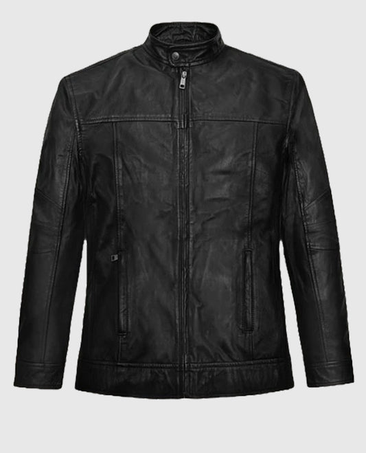 Chris Hemsworth Black Leather Jacket