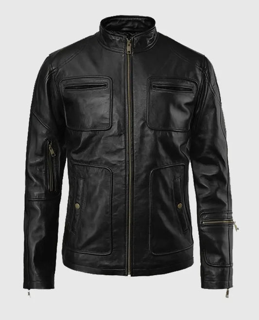 Chris Pine Kirk Black Leather Jacket