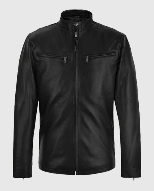 Henry Cavill Black Biker Leather Jacket