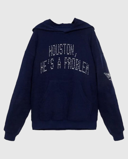 Houston, He's a Problem Racer Pullover Hoodie
