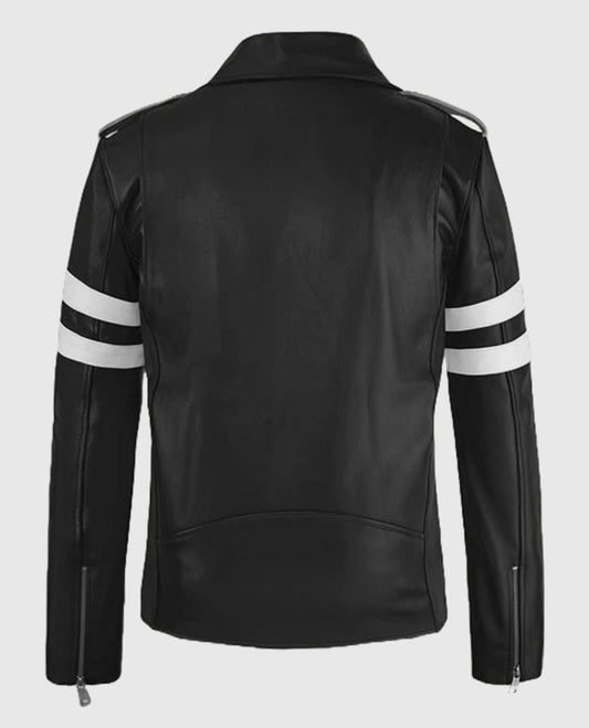Men's Monza Black Biker Leather Jacket