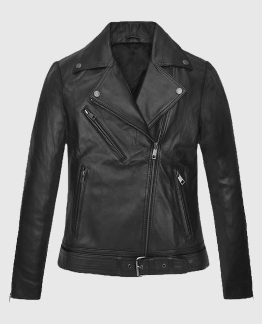 Miley Cyrus Black Leather Jacket