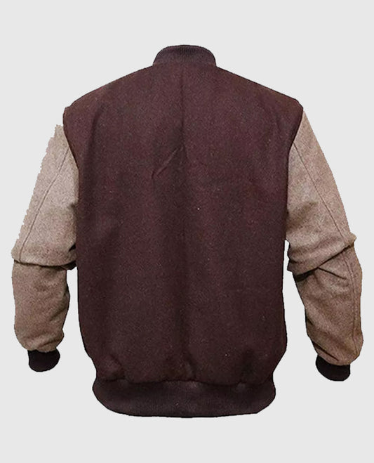 Payday 2 Hotline Miami Brown Varsity Jacket
