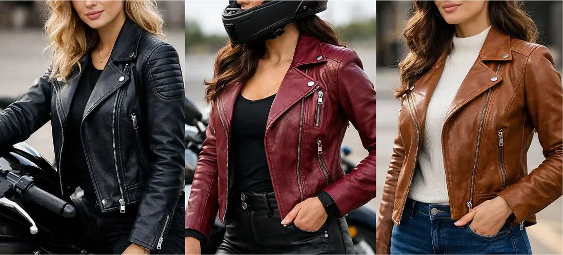 Trendy Women’s Biker Leather Jackets for Riding and Everyday Style