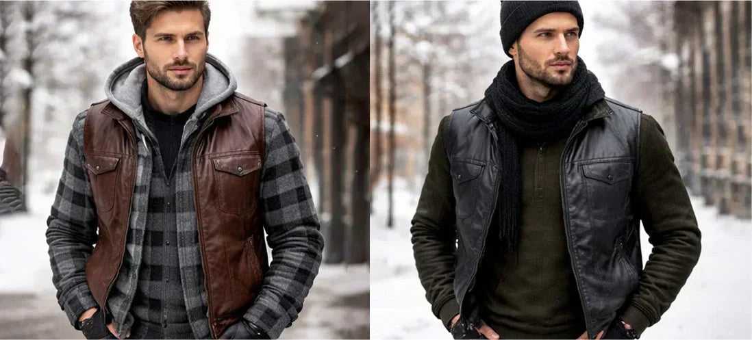 A Complete Guide on How to Wear a Men’s Leather Vest During Winter