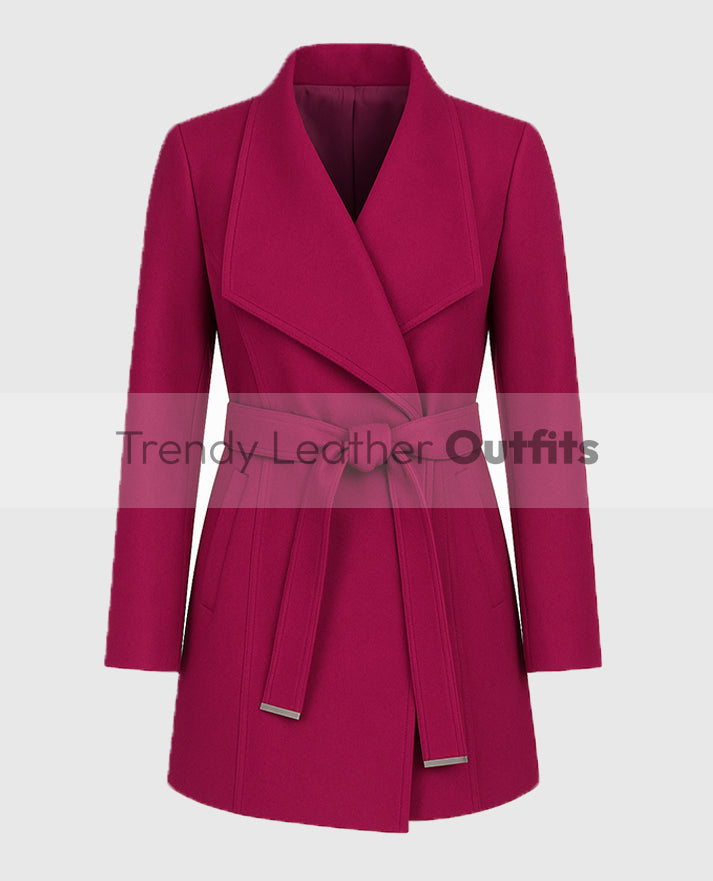 The Christmas Quest 2024 Lacey Chabert Wool Coat