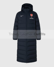 Arsene Wenger Long Black Puffer Coat