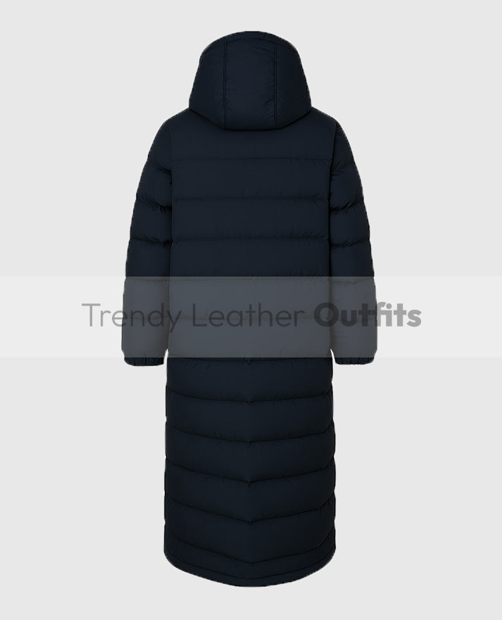 Arsene Wenger Long Black Puffer Coat