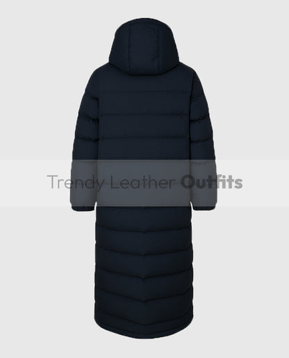 Arsene Wenger Long Black Puffer Coat