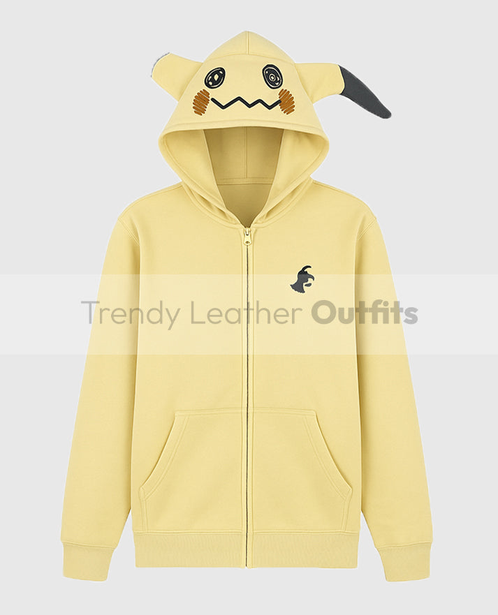 Mimikyu Themed French Terry Zip-Up Hoodie