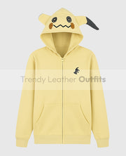Mimikyu Themed French Terry Zip-Up Hoodie