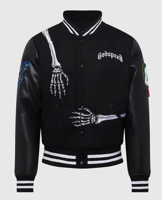 Godspeed Skull Rod Halloween Varsity Jacket