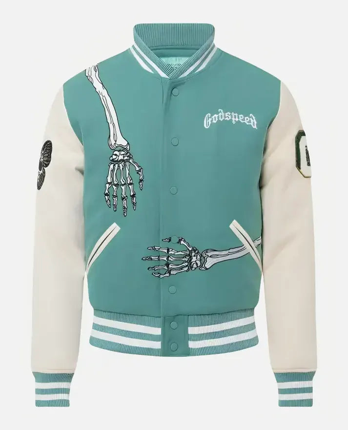 Godspeed Skull Rod Halloween Varsity Jacket