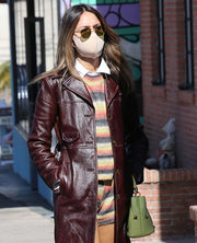 Eiza Gonzalez Leather Trench Coat