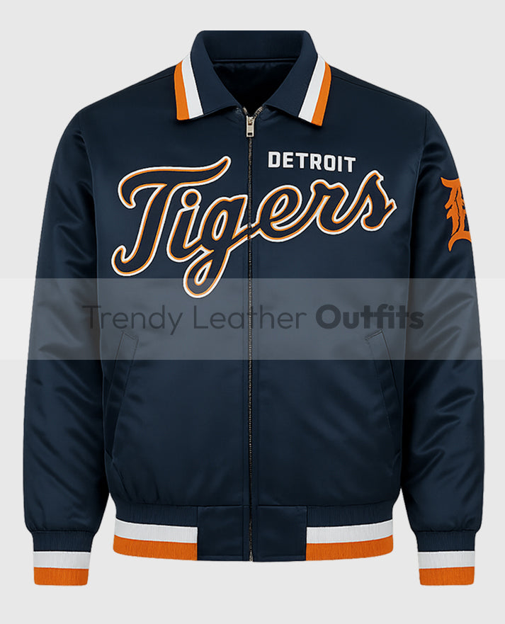 Detroit Tigers Varsity Blue Jacket For Men
