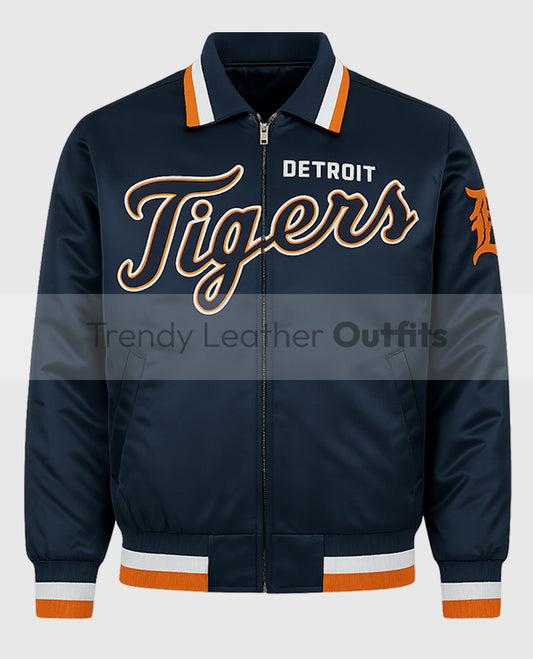 Detroit Tigers Varsity Blue Jacket For Men