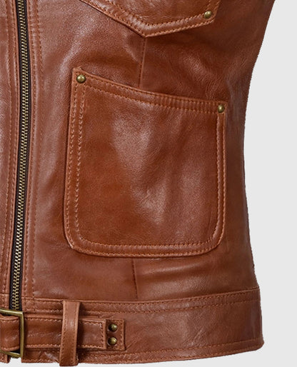 Jennifer Morrison Once Upon A Time Emma Swan Brown Leather Jacket