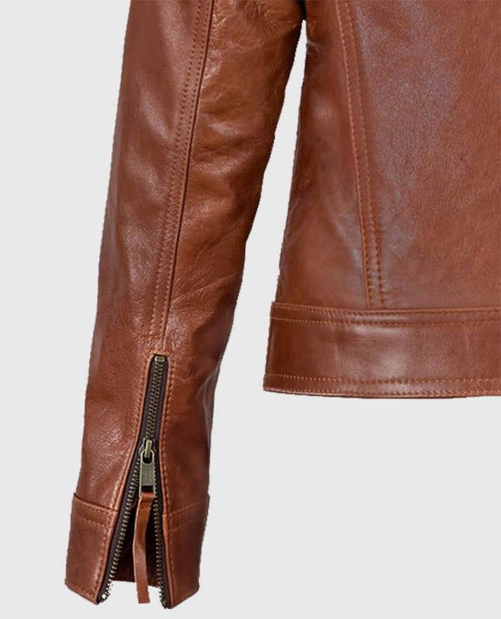 Jennifer Morrison Once Upon A Time Emma Swan Brown Leather Jacket