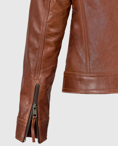 Jennifer Morrison Once Upon A Time Emma Swan Brown Leather Jacket