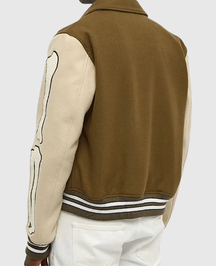 Amiri Bones Letterman Wool Jacket