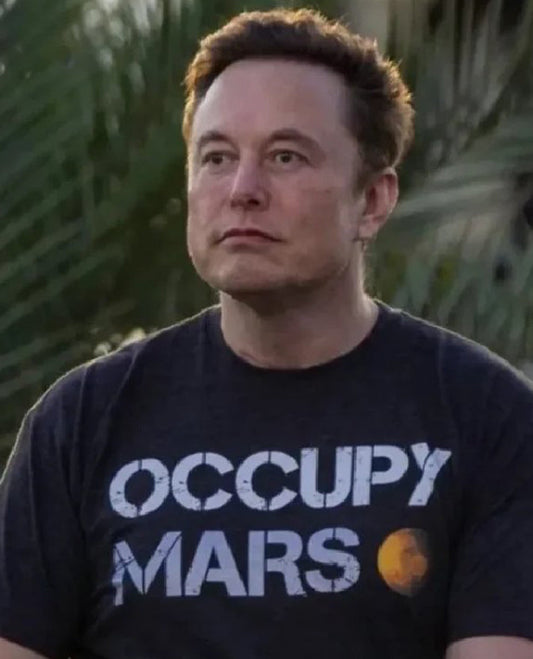 Elon Musk Occupy Mars Black T-Shirt
