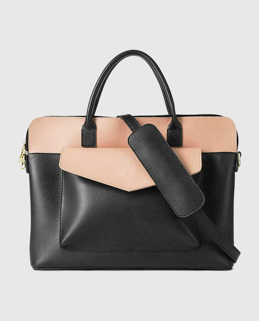 Sack Laptop Bag (Black & Peach)