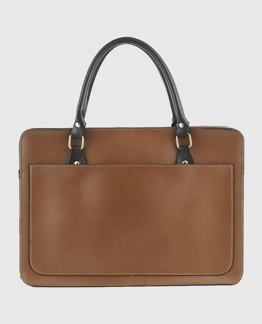 Multi Pockets Laptop Bag (Brown)