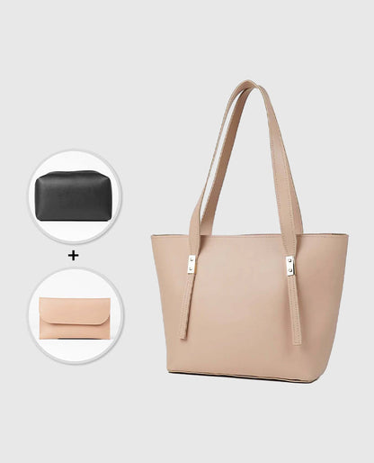 Falcon Peach Tote Set of 3 Bag