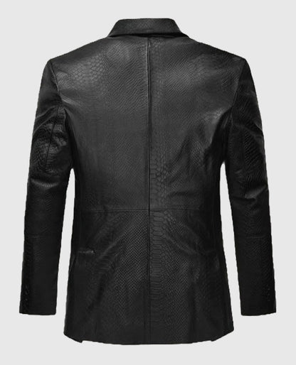 Men's Python Black Catwalk Leather Blazer