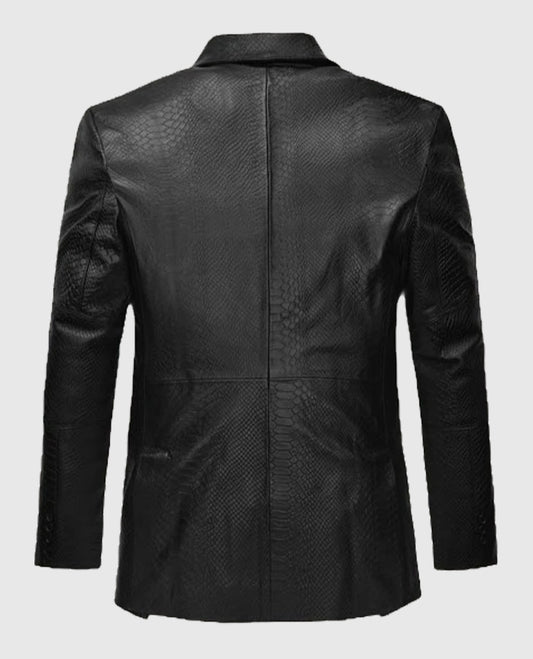 Men's Python Black Catwalk Leather Blazer