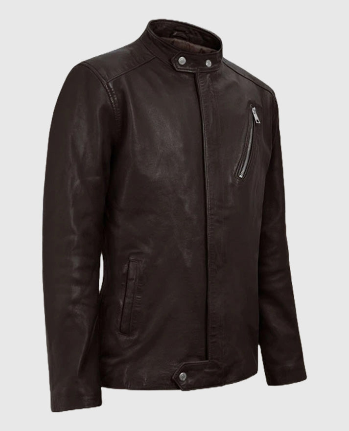 Men's Brown Motorad Biker Leather Jacket