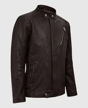 Men's Brown Motorad Biker Leather Jacket